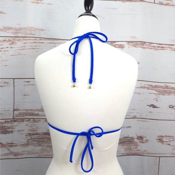 Abercrombie String Bikini Top Blue Floral Size Small - Picture 3 of 4